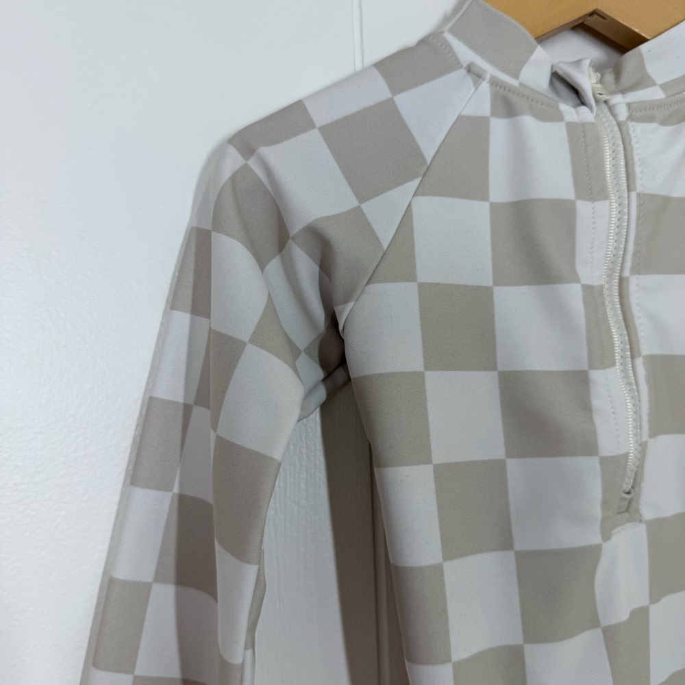 Brixton Phoenix Cream Checkered Rash Guard - Picture 7 of 13